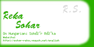 reka sohar business card